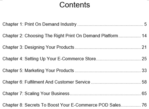 Table of Contents